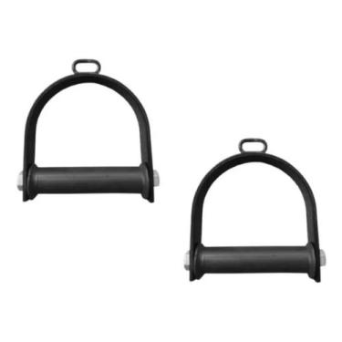 Imagem de Puxador estribo duplo cross over academia kit 02 peças com giro - Lizz