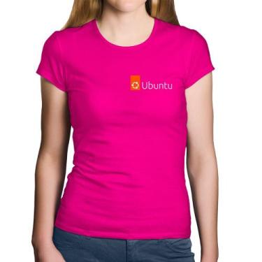Imagem de Baby Look Algodão Ubuntu Linux - Foca na Moda, Rosa, G