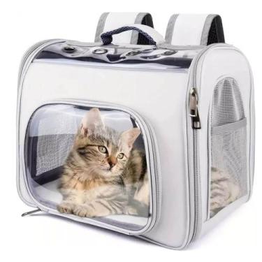 Imagem de Mochila Pet Para Transporte De Cães E Gatos Visão Panorâmica - TATUDEB