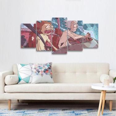 Imagem de Quadro decorativo Ricky And Morty Mosaico Para Quarto - Wall frame