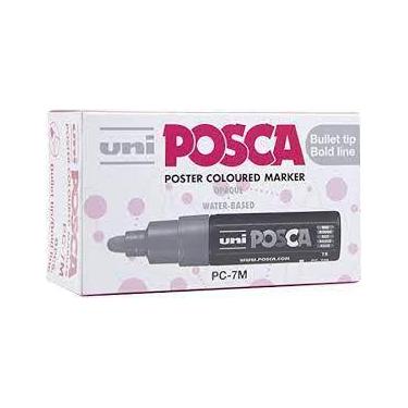 Imagem de Caixa Posca PC-7M Preta  C/ 6 unid. Uniball - ATACADO - Uni-ball