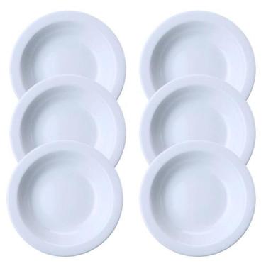 Imagem de Jogo 6 Pratos Fundos Sopa Salada Iguaçu Porcelana Germer - Porcelanas 