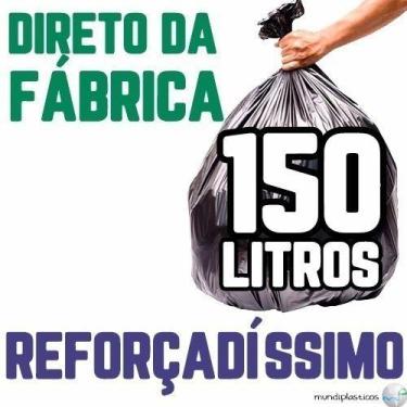 Imagem de Saco De Lixo 150 Litros 400 Un Preto Reforçadíssimo - HIGIPACK