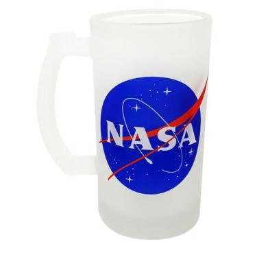 Imagem de Caneca Vidro Cerveja Chopp Mimo Nasa Aeronáutica e Espaço - GMH