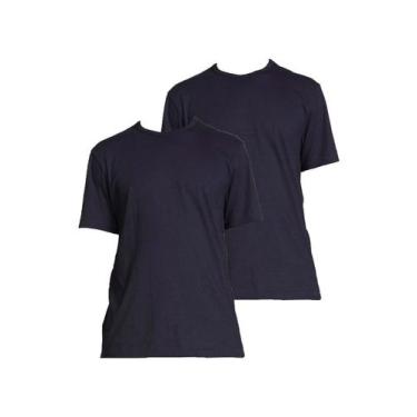 Imagem de Kit com 2 Camisetas Masculina Hering 299, Preto, M