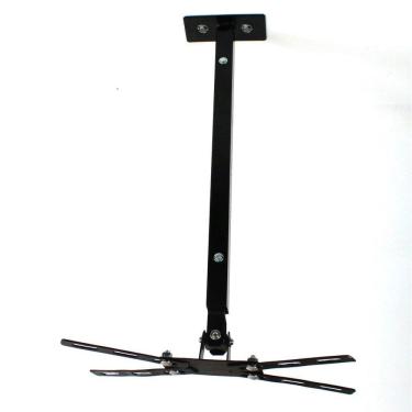 Imagem de Suporte P/ Projetor Preto Universal 3 ou 4 Furos Ajustável Data Show Todas marcas e modelos até 30Kg