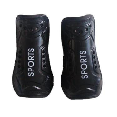 Imagem de Caneleira Futebol Sports Equipamento De Proteção 18cm Preta