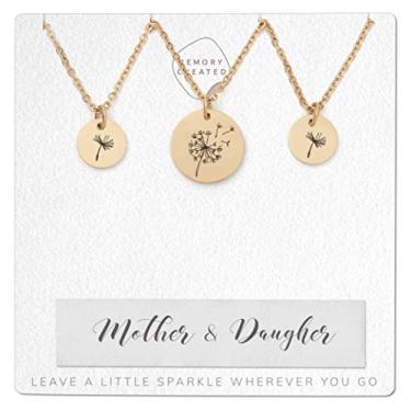 Imagem de Colar para mãe, filha, presente para mãe, filha, dente-de-leão, presente personalizado para mãe