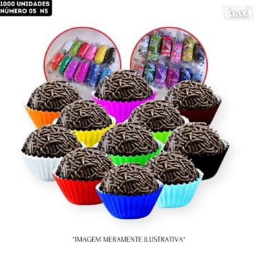 Imagem de Forminhas Formas de Papel para Brigadeiro Docinhos Forneável Bax - Núm
