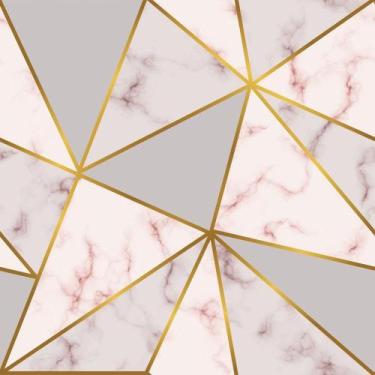 Imagem de Papel de Parede Vinílico Autoadesivo Lavável Geométrico Triângulos Cin