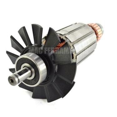 Imagem de Induzido Compatível C/ Rolamentos Montados P/ Serra Mármore Makita 410