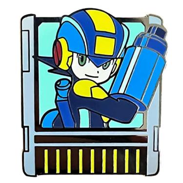 Imagem de Zen Monkey Studios - Mega Man.EXE Chip - Broche Azul Esmaltado Colecionável