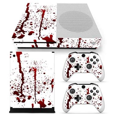 Imagem de DAPANZ Bloody Effect Skin Adesivo de vinil Decalque capa para Xbox One S Console + 2 controles, Bloody(A)