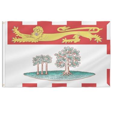 Imagem de PTEROSAUR Bandeira da Ilha do Príncipe Eduardo, Bandeiras da Província Canadense do Canadá com ilhós de latão, faixa de decoração interna e externa (Ilha do Príncipe Eduardo, 9,5 x 1,5 m)