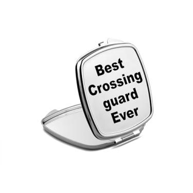 Imagem de SpreadPassion Espelho compacto Crossing Guard, presente de guarda de cruzamento, melhor espelho fotográfico de guarda, espelho de maquiagem de viagem, espelho pequeno de mão, espelho de bolso