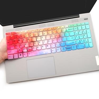 Imagem de Capa de teclado para laptop Lenovo V15 Series 39.6 cm, Lenovo IdeaPad 1/IdeaPad 1i 39.6 cm 15ADA07 15IAU7 15ALC7 15IJL7, Novo Lenovo IdeaPad 1 15AMN7 15IGL7 15.6 Laptop-colorido