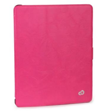 Imagem de Kroo Capa de couro para iPad Tri-Pad com suporte embutido e função magnética de modo de suspensão, magenta