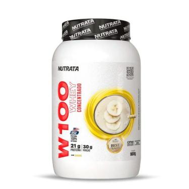 Imagem de Whey Concentrado W100 - Sabor Banana 900g - Nutrata