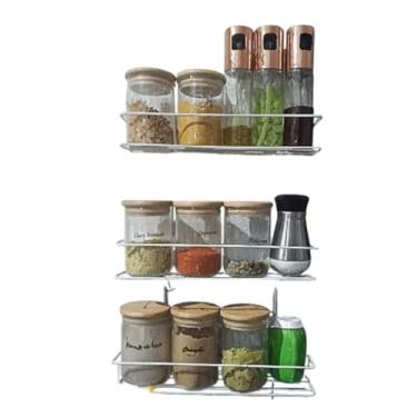 Imagem de Prateleira 3 Andares Multiuso Em Ferro Artigos de Cozinha