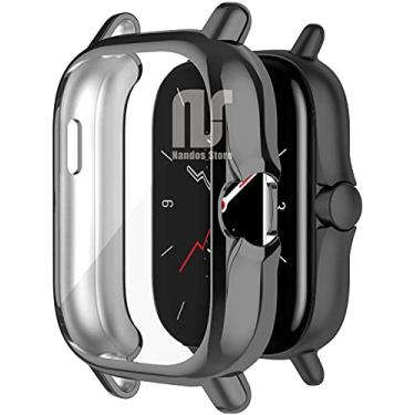 Imagem de Case Bumper Nsmart compatível com Huami Amazfit GTS 4 mini - Nandos-Store (GTS 4 mini A2176, Preto)