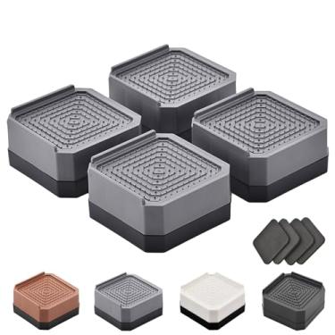 Imagem de EclatBain Elevadores de cama elevadores de móveis resistentes retangulares ajustáveis elevam para mesa de 7,6 cm e 11,9 cm, sofá, pernas de cadeira, geladeira, máquina de lavar com suporte de até