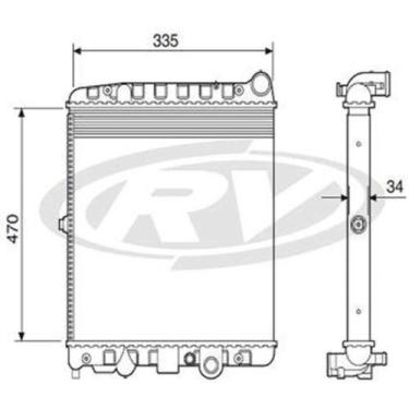 Imagem de Radiador Volkswagen Gol 1995 a 2008 VISCONDE 12504