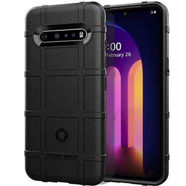 Imagem de ZYZX Capa para LG V60 Thinq, capa protetora resistente à prova de choque de grau militar testada contra quedas híbrida, resistente a impactos, resistente a impactos, capa amortecedora de TPU macio