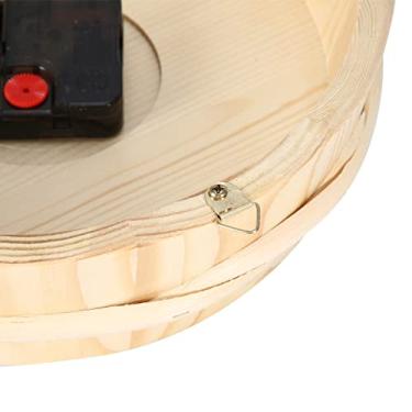 Imagem de Recreação do Jardim Relógio de Madeira de 23 Cm de Diâmetro Sauna Parede de Relógio Pendurado Redondo Relógio de Madeira Relógio de Decoração para Sauna Banheiro da Cozinha da