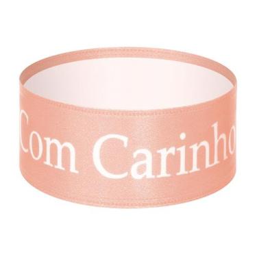 Imagem de Fita Cetim Aramada COM CARINHO 2,7cm X 10m - Fitas Regina Woldmann, Do