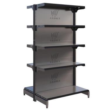 Imagem de Gôndola Fit Centro 1 Inicial 2,02m Bandejas Regulaveis Para Mercados A