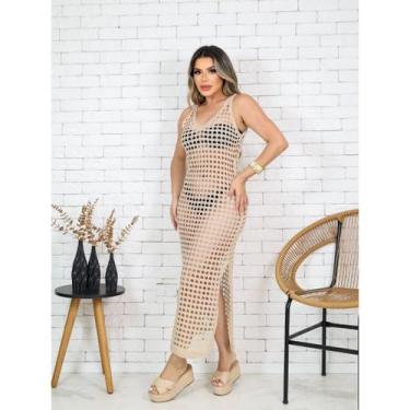 Imagem de Vestido Saída de Praia e Piscina Longo Fendas nas Laterais - Modella, 