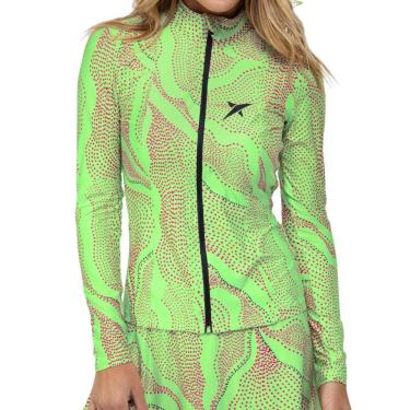 Imagem de Jaqueta Drop Shot Greta Verde e Rosa-G