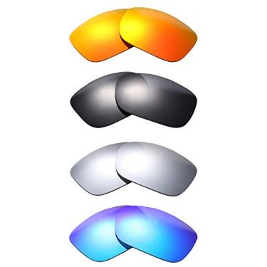 Imagem de NicelyFit Pacote com 4 pares de lentes polarizadas de reposição para óculos de sol Oakley Two Face Armação de vidro