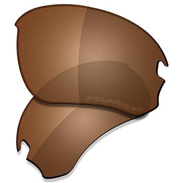 Imagem de SAUCER Lentes de reposição premium e protetores de nariz para óculos de sol Oakley Si Speed Jacket OO9228 de alta defesa - marrom âmbar polarizado