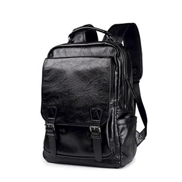 Imagem de Mochila para homens Mochilas para notebook para adolescente masculino capa de viagem mochila de couro