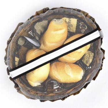Imagem de Cesto Cestinha Porta Pão Cesta Filó Bambu Cobre Alimento - Genérica, C