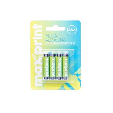 Imagem de Pilha Alcalina AAA Maxprint LR03 - 4 unidades - 756362