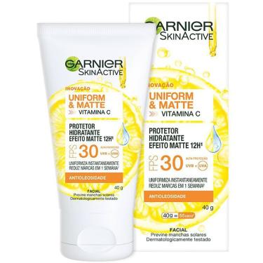 Imagem de Protetor Hidratante Facial Garnier Uniform & Matte Vitamina C FPS 30 - 40g