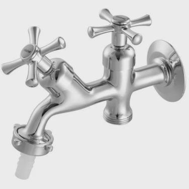 Imagem de Torneira para Tanque com Adaptador para Máquina de Lavar 1131 C 24 Meber Metais Cromado