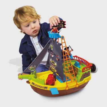 Imagem de Brinquedo Barco Pirata Maral com 23 peças ref 2121