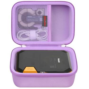 Imagem de Elonbo Estojo de transporte para máquina de etiquetas Phomemo M110/M120, suporte de armazenamento portátil para impressora de etiquetas de código de barras térmico Bluetooth, bolso extra de malha para