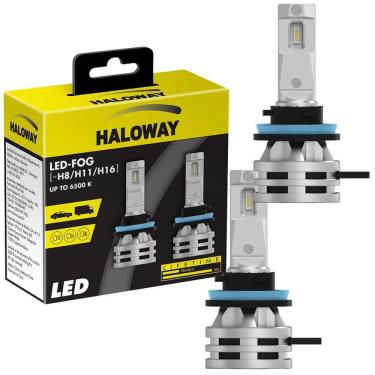 Imagem de Par Lâmpada Haloway LED Fog H8 H11 H16 12V 12,5W 6500K