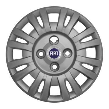 Imagem de Calota Aro 13 054CB-PTA + Emblema Alumínio Fiat A - Garagem Online Gri