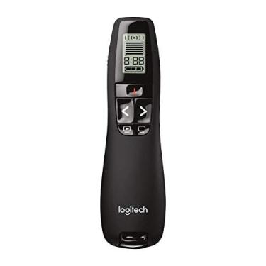 Imagem de Logitech Apresentador Profissional R800, Apresentação Sem Fio Clicker Remote com Ponteiro Laser Verde e Display lcd, Preto