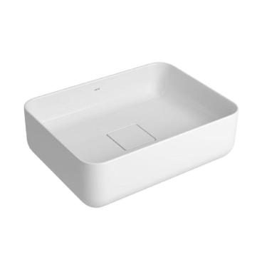 Imagem de Cuba De Apoio Retangular 40cm Deca Slim Branca L.13040.17