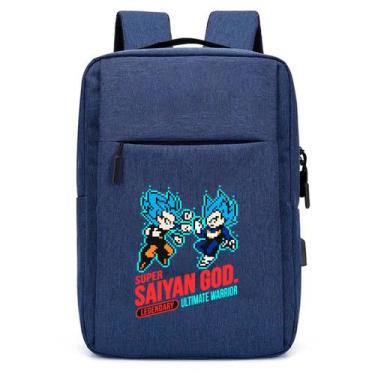 Imagem de Mochila USB Escolar Estampa Divertida Infantil Dragon Ball Espaço Para