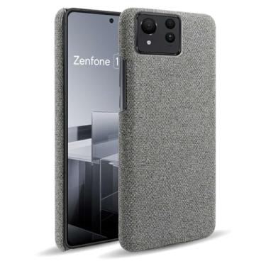 Imagem de Capa para ASUS Zenfone 11 Ultra,Capa desenhada em lona,Case Protetora Ultrafina com Empunhadura Macia,Design em Tecido Antichoque e Antiarranhões-Gray