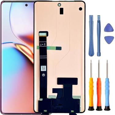 Imagem de Foufinin Substituição de tela para Motorola Edge+ 2023 Plus para Moto Edge+ Plus 2023 com XT2301-1 XT2301 Display LCD Touch Digitalizador Assembléia com ferramentas preta
