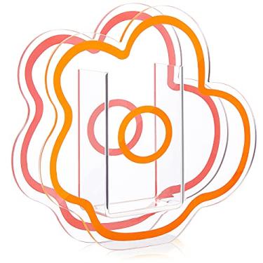 Imagem de Vaso de flores em acrílico em forma de nuvem, pincel de maquiagem, porta-canetas, decorativo, moderno, contemporâneo, vaso para decoração de flores em casa, escritório, suprimentos de decoração (rosa,