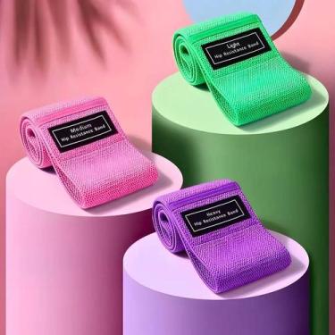 Imagem de Kit 03 Faixas Elástica Exercícios Reabilitação Fisioterapia - fitbody